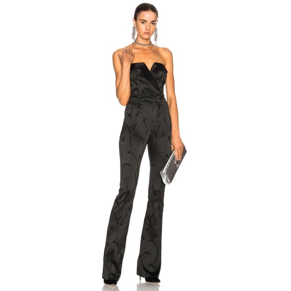 Veronica Beard Black Strapless Jumpsuit